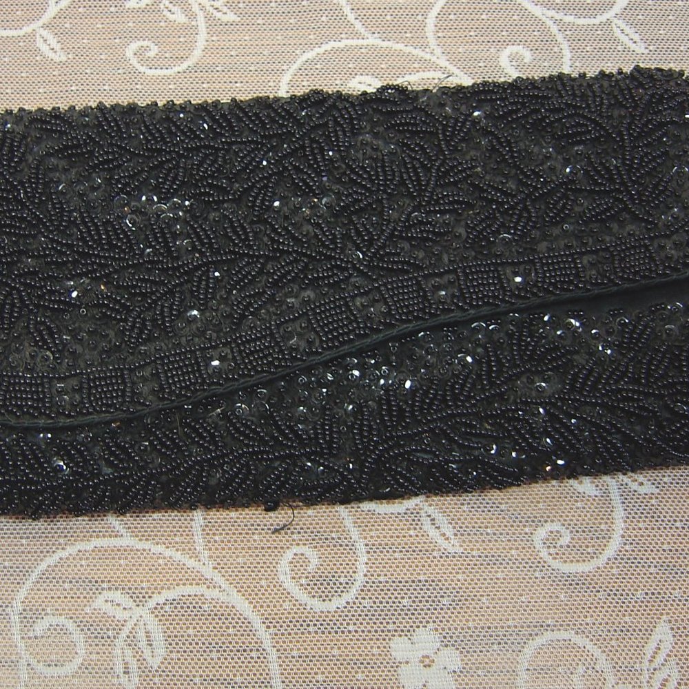 Vintage black beaded evening bag purse--LaRegale of Hong Kong